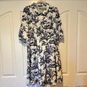 BloomChic Colorad Button Pockets Midi Dress